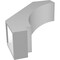 Ekena Millwork 5 1/2-in. W x 16-in. D x 20-in. H Imperial Architectural Grade PVC Knee Brace BRCP055X16X20IMP - alternate 6